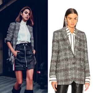 ISABEL MARANT ETOILE Ice Wool Tweed Oversized Blazer Jacket